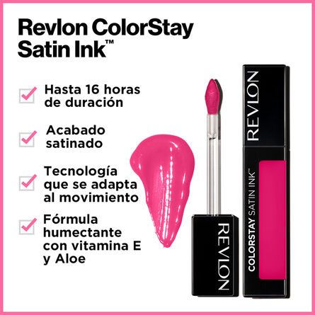Labial Líquido Revlon ColorStay Satin Ink Tono Partner In Wine 5 ml image number 3