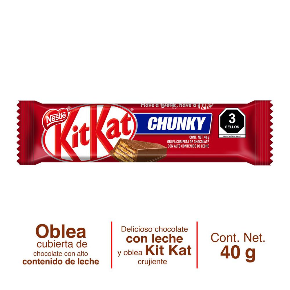 Chocolate con Leche KitKat Chunky 40 gr image number 1