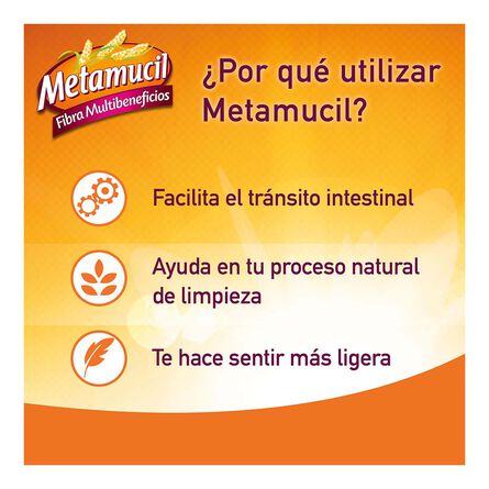 Metamucil Soluble Sabor Naranja 425 g image number 5