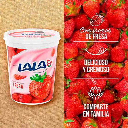 Yoghurt Lala Batido Fresa 900 g image number 3