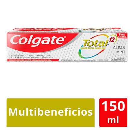 Pasta Dental Colgate Total 12 Clean Mint 150 ml image number 2