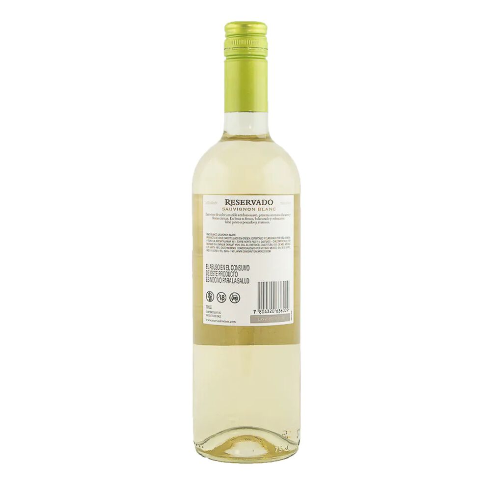 Vino Blanco Concha Y Toro Reservado Suavignon Blanc 750 ml image number 1