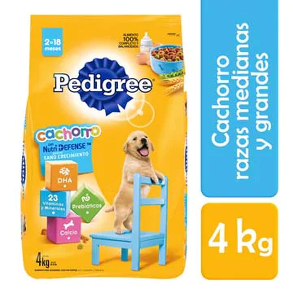 Alimento para perro cachorro Pedigree razas mediana y grandes 4 Kg image number 0