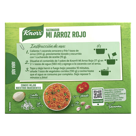 Sazonador Mi Arroz Rojo Knorr 4 Sobres de 17 g image number 2