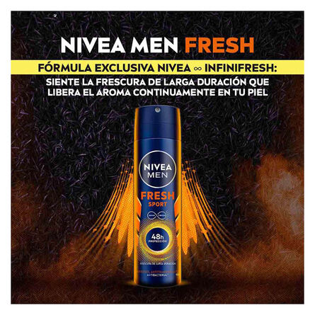 Desodorante Antibacterial Nivea Men Fresh Sport en Spray 150 ml image number 5