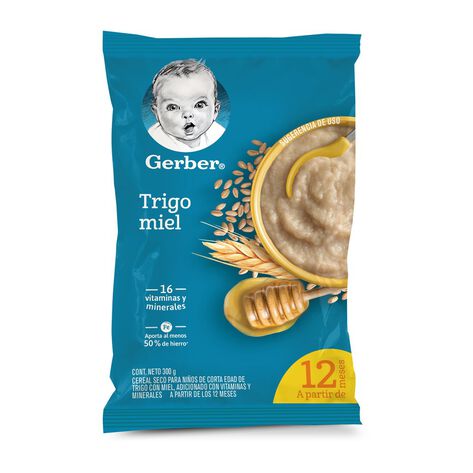 Cereal Infantil Gerber Etapa 4 Trigo Miel Bolsa 300g