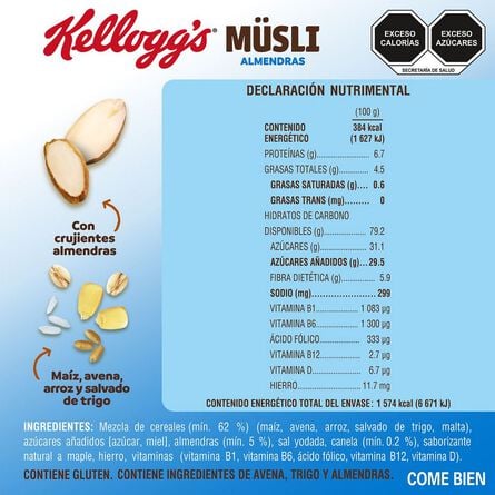 Cereal Kellogg's Müsli Almendras 410 g image number 1