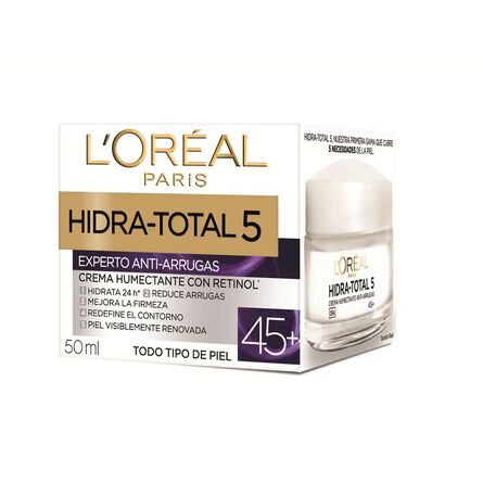 Crema Facial L'Oréal Paris Hidra Total 5 Día Anti-Arrugas 50 ml image number 1