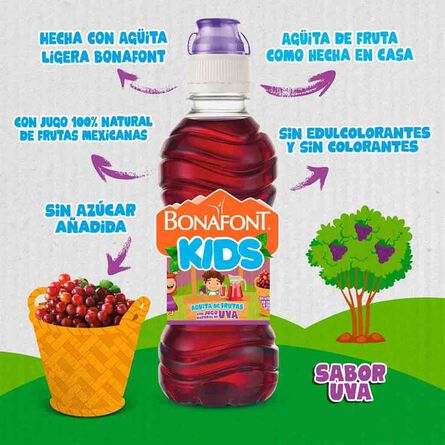 Agua Bonafont Kids con Jugo Natural sabor Uva 300 ml image number 1