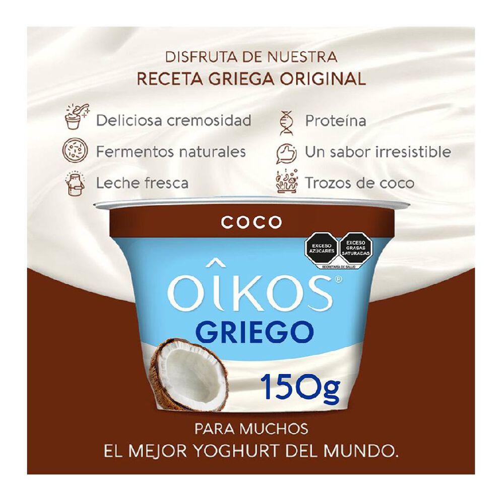 Yoghurt Oikos Griego Con Coco Rallado 150g image number 1