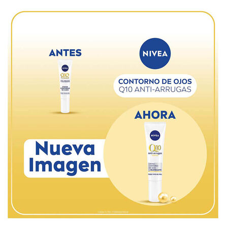Crema Reafirmante Antiarrugas Para el Contorno De Ojos Nivea Q10 15 Ml image number 3