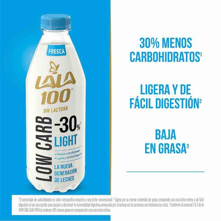 Leche Fresca Lala 100 Sin Lactosa Low Carb 1 lt image number 3