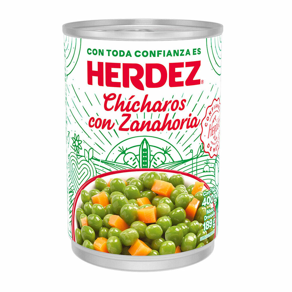 Chícharos con zanahoria Herdez 400 g image number 0