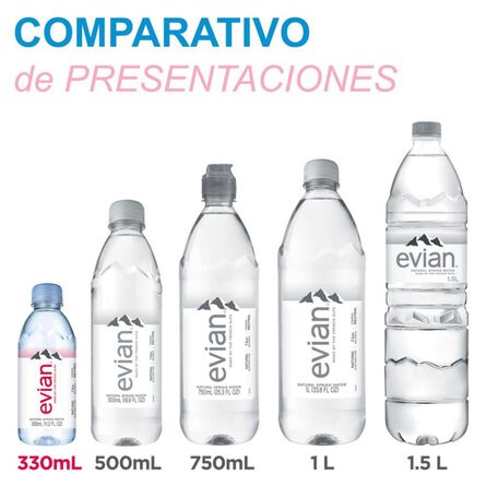 Agua Natural Evian 330 Ml Botella image number 2
