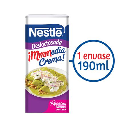 Media Crema Nestlé Deslactosada Brick 190ml image number 1