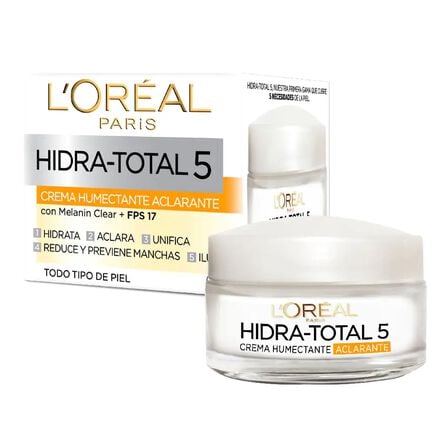 Crema Facial L'Oréal Paris Hidra Total 5 Cuidado Día Aclarante 50 Ml image number 7