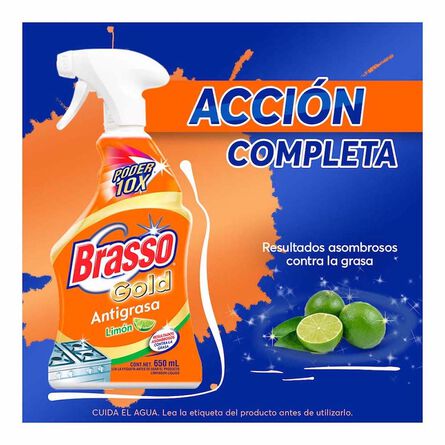 Brasso® Limpiador Líquido Desengrasante para Cocina Limón 650 ml image number 1