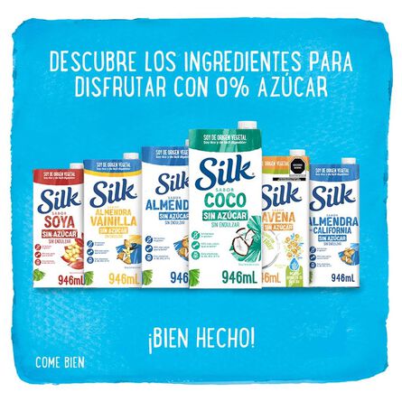 Silk Alimento Líquido de Avena sin Azúcar 946 ml image number 6