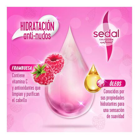 Shampoo Sedal Hidratación Anti Nudos Frambuesa y Óleos  620 ml image number 1