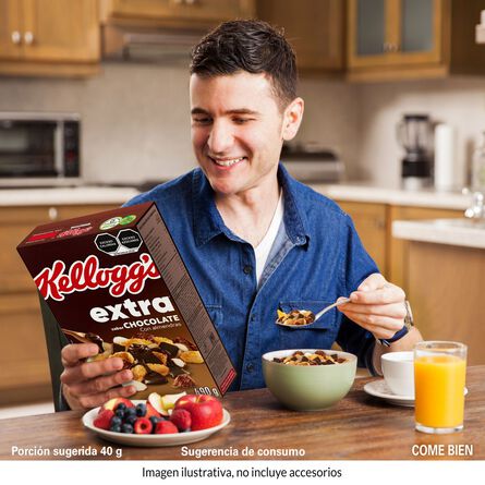 Cereal Kellogg´s Extra Sabor Chocolate con Almendras Caja 490 Gr image number 4