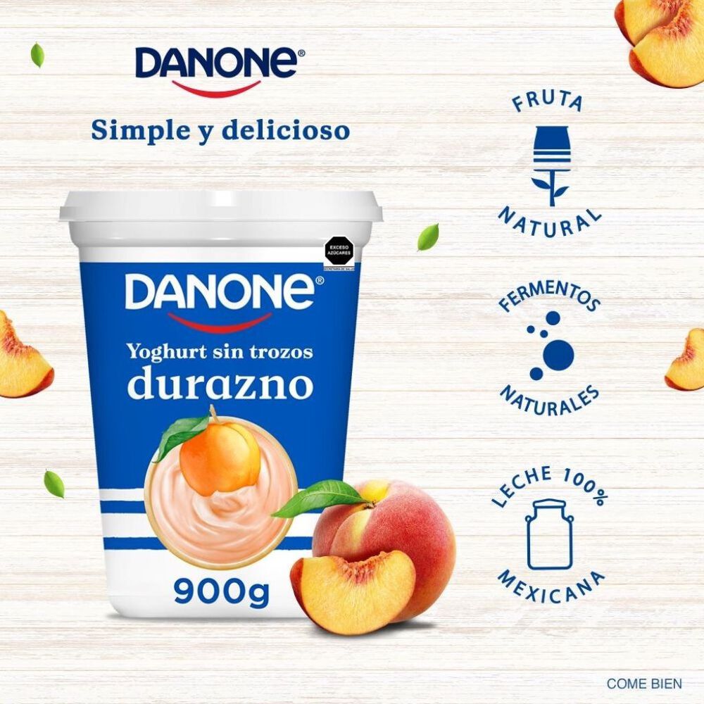 Yoghurt Danone Sabor Durazno 900g image number 1