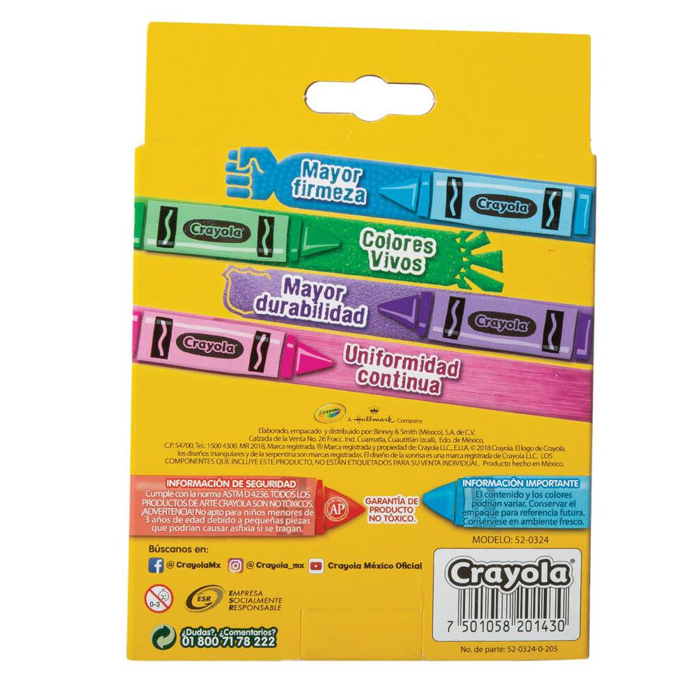 Crayones Crayola Jumbo con 24 pz image number 1