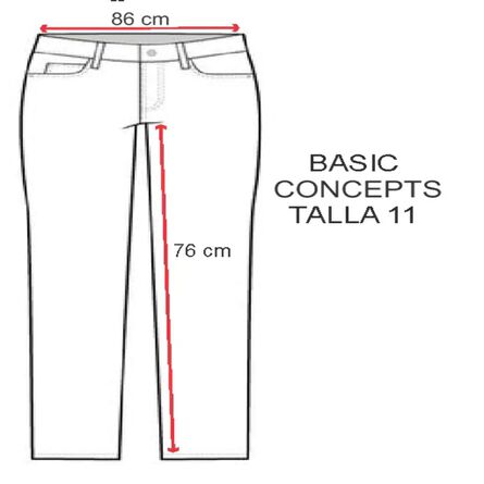 Jeans de Dama Basic Concepts Junior Talla 11 Doble Stone image number 3