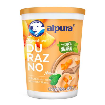 Yoghurt Alpura Batido Sabor Durazno 900 g image number 1