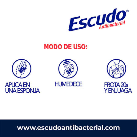 Jabón Líquido Corporal Escudo Antibacterial For Men, 400 ml image number 3