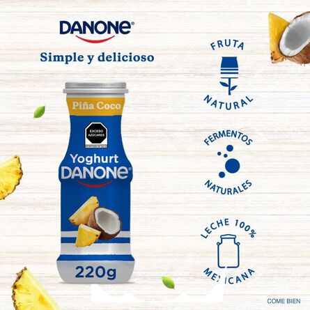 Danone Yoghurt Bebible Sabor Piña Coco 220g image number 1
