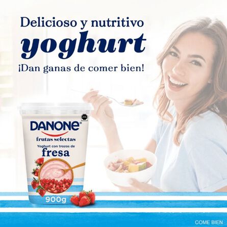 Yoghurt Danone con Trozos Fresa 900g image number 2