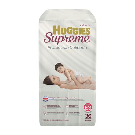 Pañal para Bebé Huggies Supreme Unisex, Etapa 3 con 36 Piezas image number 3