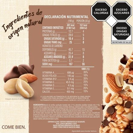 Barras de Cereal Kellogg's Special K Nut Bar Chocolate Oscuro 15 Piezas 165 g image number 1
