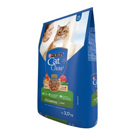Purina Cat Chow Defense Plus Hogareños Alimento seco para gatos adultos sabor carne, bulto de 3kg image number 1