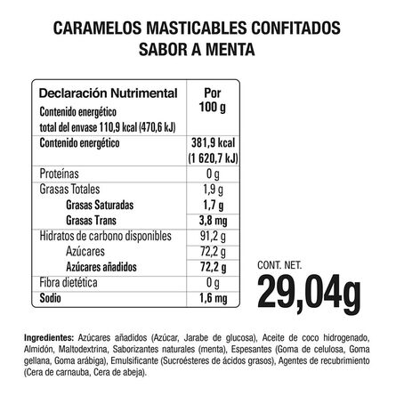 Caramelos Masticables Confitados Sabor Menta Mentos 29.7 Gr image number 2
