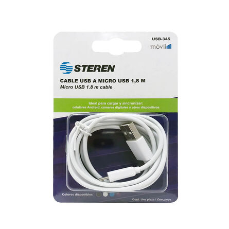 Cable USB a Micro USB Steren USB-345 1.8m image number 3