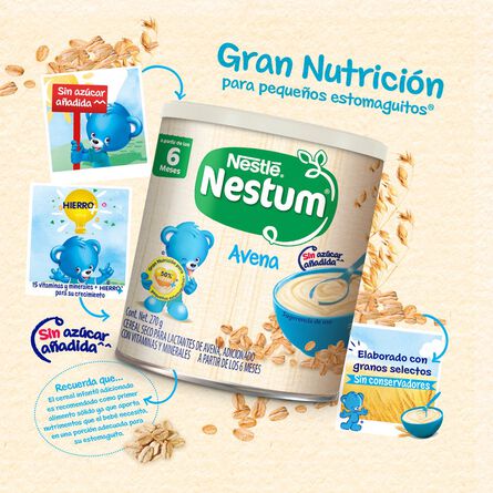 Cereal Infantil Nestum Etapa 1 Avena Lata 270g image number 4