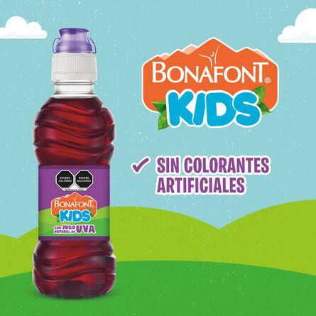 Bonafont Kids Agua Con Jugo Natural de Uva 6 Pack 300 ml image number 7