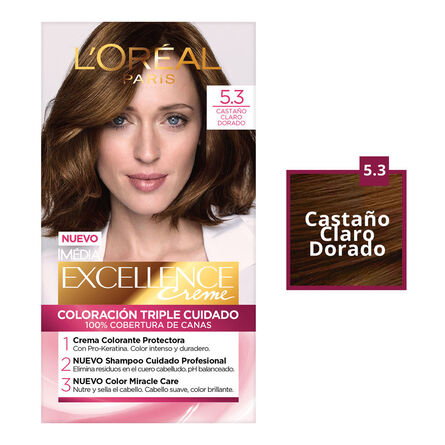 Tinte Imédia Excellence de L'Oréal Paris 5.3 Castaño Claro Dorado image number 2