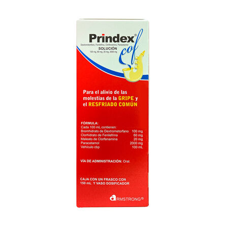Jarabe Prindex Cof Con Vaso Dosificador 150 ml image number 1