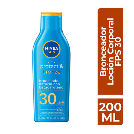 Protector Solar Corporal Nivea Sun Protect & Bronze FPS 30 200 ml image number 1
