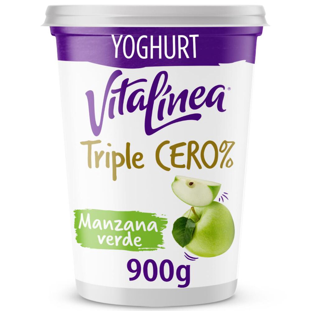 Yoghurt Vitalinea Sabor Manzana Sin Azúcar 900g image number 0