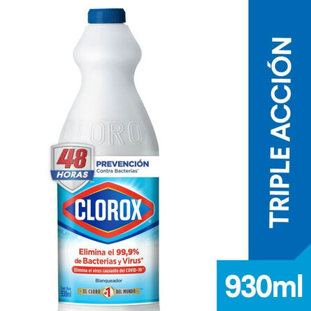 Blanqueador Clorox Triple Acción Original 930 ml image number 1