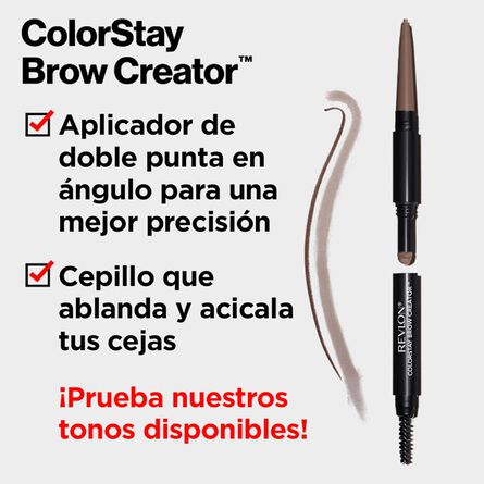 Delineador Para Cejas Revlon Colorstay Brow Creator Tono 605 Soft Brown 0.23 Gr image number 3