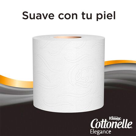 Papel Higiénico Kleenex Cottonelle Elegance 4 Rollos, 252 Hojas Dobles image number 2
