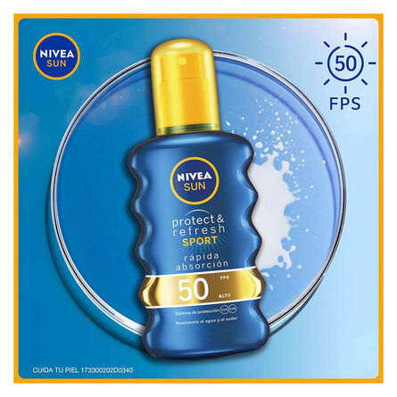 Protector Solar Corporal Nivea Sun Protect & Refresh Sport FPS 50+ 200 ml image number 5