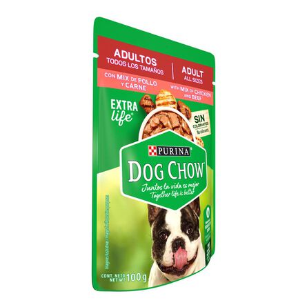 Purina Dog Chow Mix de Pollo y Carne Alimento húmedo Adultos todos los tamaños, pouch de 100g image number 2