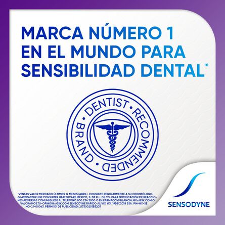 Crema Dental Sensodyne Rapido Alivio image number 1