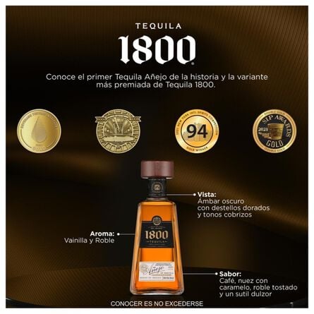 Tequila 1800 Añejo 700 ml image number 4