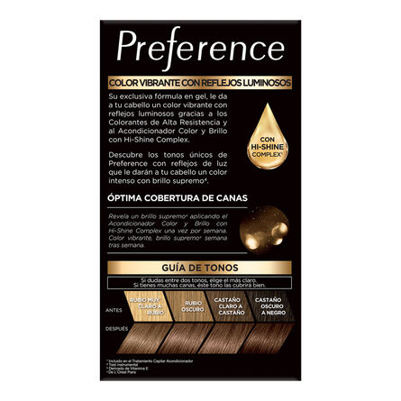 Tinte Preference de L'Oréal Paris 5.3 Virginia Castaño Claro Dorado image number 2